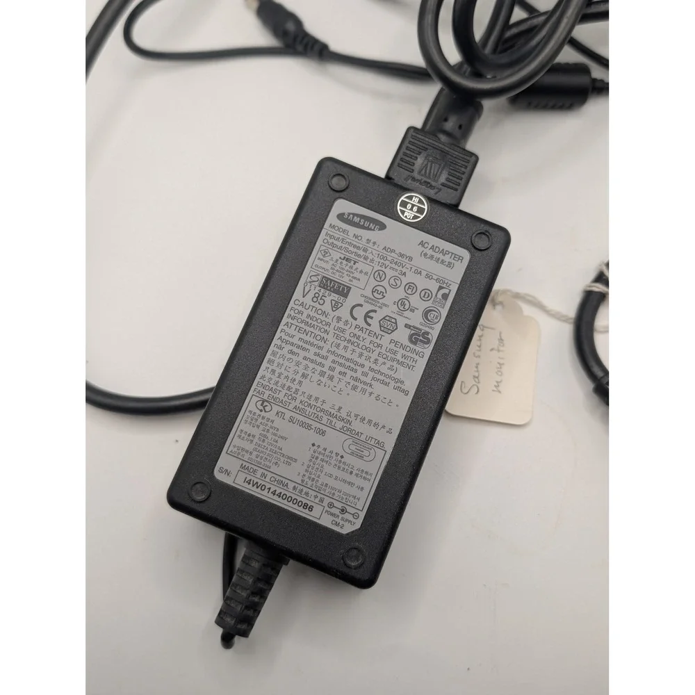 Samsung AC Adapter ADP-36YB‎ Power Supply 12V 3A for Monitor Black Cord